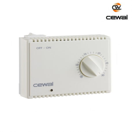 termostato-cewal-rt30-bianco-meccanico -fissaggio-a-parete-con-spia-e-interruttore-onoff